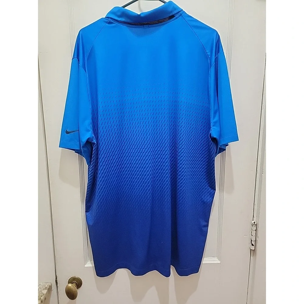 Nike Golf Tour Performance Dri Fit Polo With Country Club Logo.  Blue Men's XL